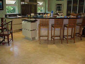 honed granite kitchen floor